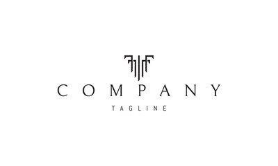 Vector logo on which an abstract image of the Greek column personifying the law.