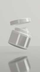 Cosmetic cream bottle mockup in white background