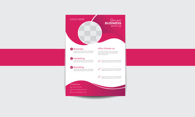 Modern Business Flyer Design Template.