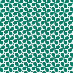 Modern abstract seamless pattern green floral shapes for clothing, fabric, background, wallpaper, wrapping, batik