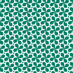 Modern abstract seamless pattern green floral shapes for clothing, fabric, background, wallpaper, wrapping, batik