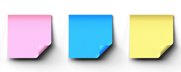 付箋、紙、メモの透過画像