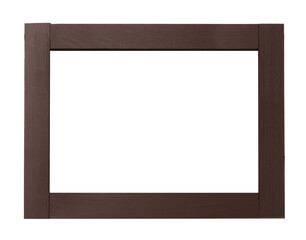 Wooden frame isolated on white. For mirror, photo, picture, painting and others