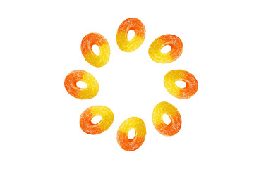 Circle Shaped Peach Rings - Fruit Jelly - Gummy