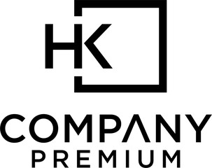 Fototapeta na wymiar creative letter HK logo vector