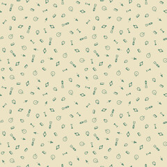 Time hand drawn Seamless Pattern Background
