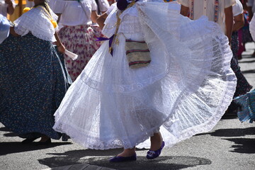 Obraz premium Panamenial heritage cultural dress typical cultural parade