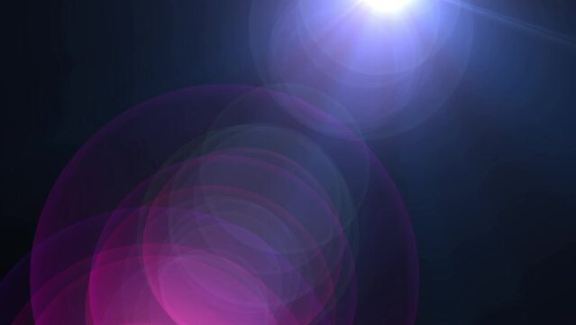 Abstract background with animated camera lens flare.
