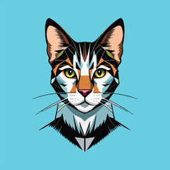 cat mascot logo vector illustration eps 10