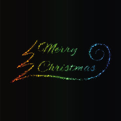 Merry Christmas signs of lights