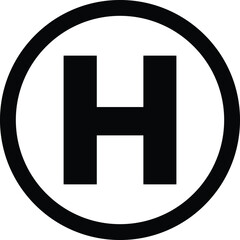 Helicopter landing icon vector . Helicopter landing pad icon © cool vp