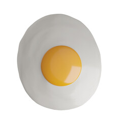 a fried egg 3d object vector for easter sunday