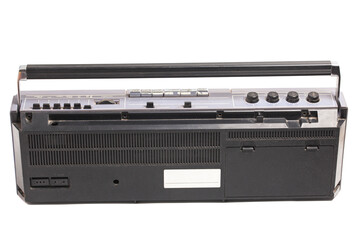 Obraz premium Retro portable stereo cassette recorder from 80s.