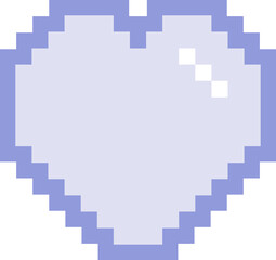 Fototapeta premium cute little 8bit pixel heart decoration
