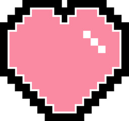 cute little 8bit pixel heart decoration