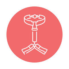 Bdsm bondage color line icon. Pictogram for web page
