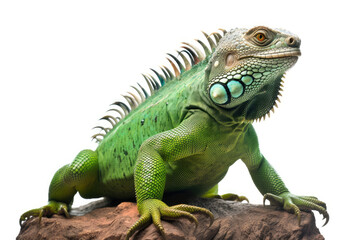Naklejka premium green iguana isolated created with Generative AI technology