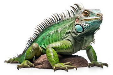 green iguana isolated created with Generative AI technology
