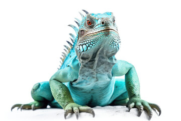 blue iguana isolated created with Generative AI technology
