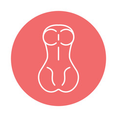 Sex doll color line icon. Pictogram for web page