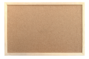 Cork board on transparent background