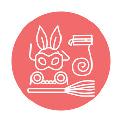 Bdsm set color line icon. Pictogram for web page