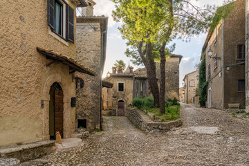 Fototapeta na wymiar Scenic view in Arpino, ancient town in the province of Frosinone, Lazio, central Italy.
