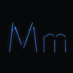 Obraz premium Alphabet letters of lights