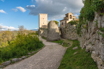 Fototapeta na wymiar Scenic view in Arpino, ancient town in the province of Frosinone, Lazio, central Italy.