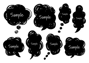 もやもやした太い線のザラザラした吹き出し