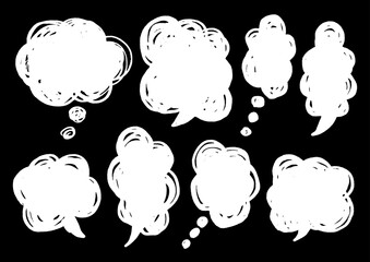 もやもやした太い線のザラザラした吹き出し