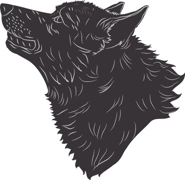 recommend clip art: Wolf howling