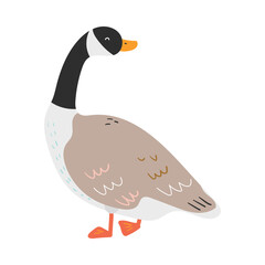 goose flat isolated  vector illustration