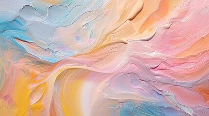 Obraz premium Abstract oil paint pastel color background. Generative ai