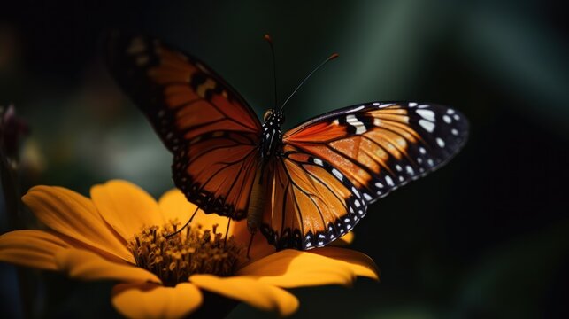butterfly on the flowers Beautiful Natural Photograph Fresh Green Lifestyle