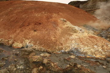 View on the Seltún Geothermal Area in the south of Iceland