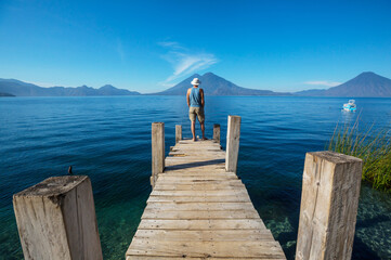 Naklejka premium Atitlan lake