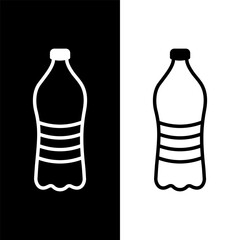 black and white water bottle icon