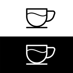 black and white coffee icon