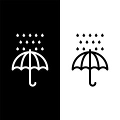 black and white umbrella icon