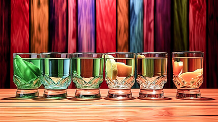 Cocktails with cold ice and fruity alcoholic beverages were created - generative ai.