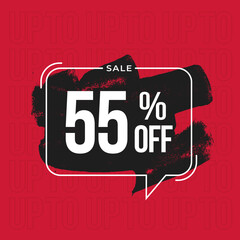 Special Offer 55% off banner template
discount banner. Black friday banner for promotion and offers