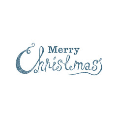 Merry Christmas vector text Calligraphic Lettering design