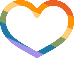 Hearts Pride LGBT Shapes Element