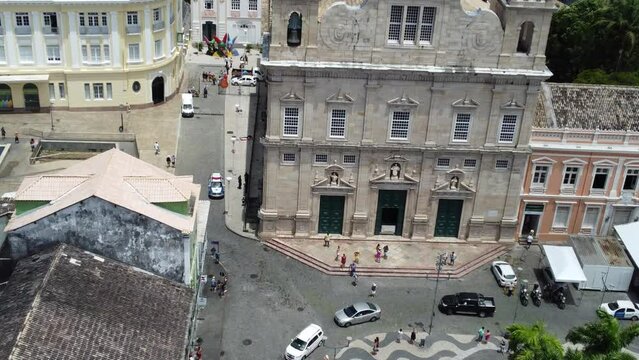 salvador, bahia, brazil - february 1, 2023: view of the church of Sao Francisco in the historic center of the city of Salvador