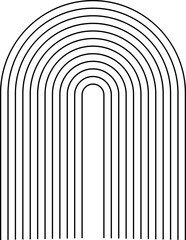 Abstract Minimalist Lined Lone Arch Shape
