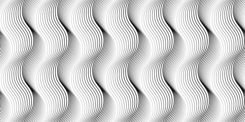 black and white wavy lines. abstract background