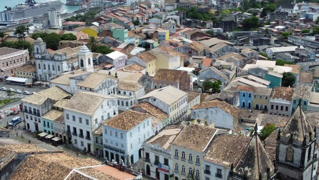 salvador, bahia, brazil - february 1, 2023: view of the church of Sao Francisco in the historic center of the city of Salvador