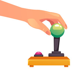 Game pad gamepad controller joystick in hand concept. Vector graphic design element illustration  © PrettyVectors