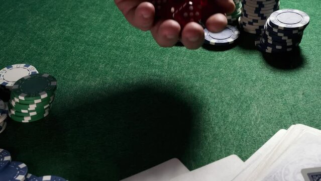 poker game on green cloth